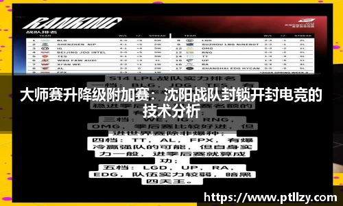 大师赛升降级附加赛：沈阳战队封锁开封电竞的技术分析